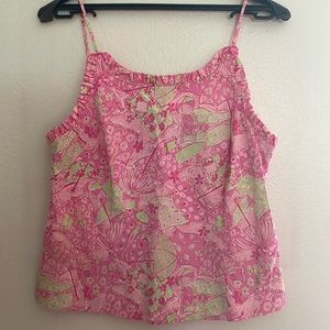 Lilly Pulitzer Vintage “Beach Blanket Bingo” Spaghetti Strap Top